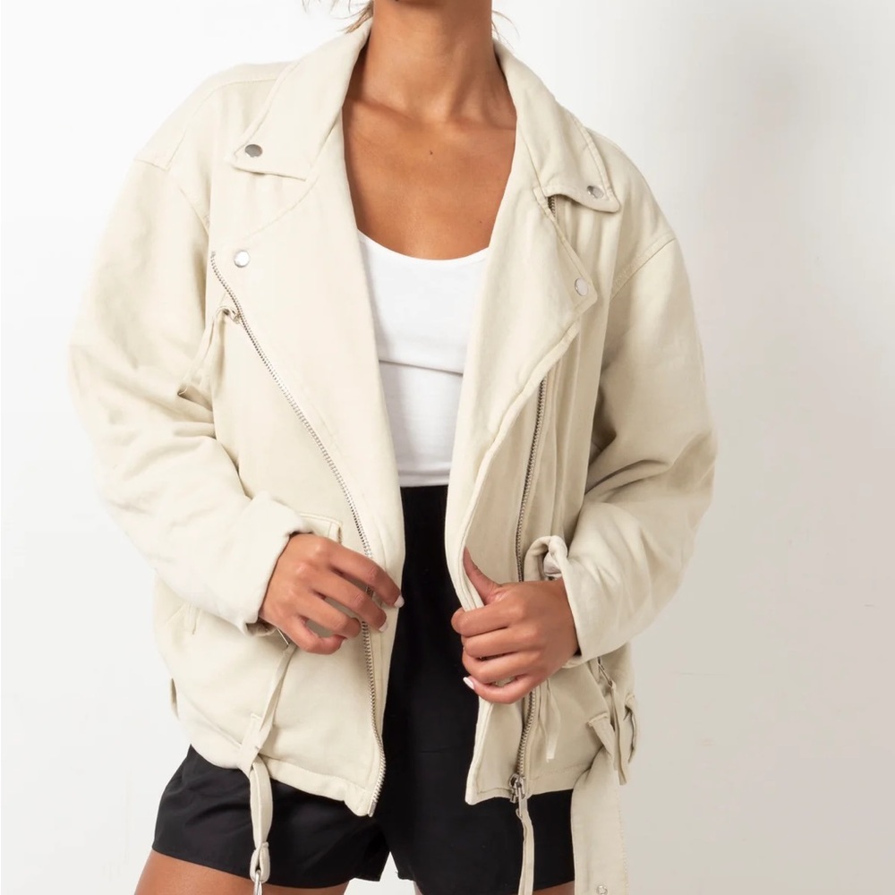 Free People knit moto jacket